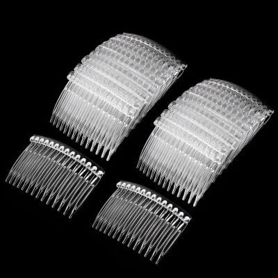 20 Pcs Clear Hair Combs Plastic Hair Side Comb French Side Comb Small Side Thin Fine Hair Pins Barrettes Transparent Headpiece French Twist Bun Accessories for Women Bridal Wedding Veil Decorative