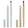 2 Pack Lip Brush for Lipstick Retractable with Cap, Double-Ended Lip Makeup Brushes Retractable Lip Gloss Lipstick Brush Applicator Travel Gold Green view 1