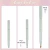2 Pack Lip Brush for Lipstick Retractable with Cap, Double-Ended Lip Makeup Brushes Retractable Lip Gloss Lipstick Brush Applicator Travel Gold Green view 3