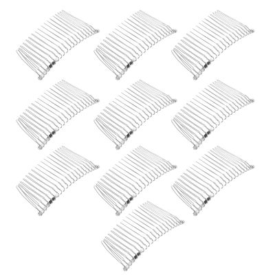 1Pc/10Pcs Wedding Veil Hair Side Comb Metal Twist Wire Curved Hair Pin Clamp Bridal Hair Accessories