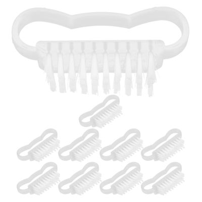 Beaupretty 10Pcs Nail Brushes Handle Grip Nail Brush Nail Scrub Brush Fingernail Brush for Toes and Nails