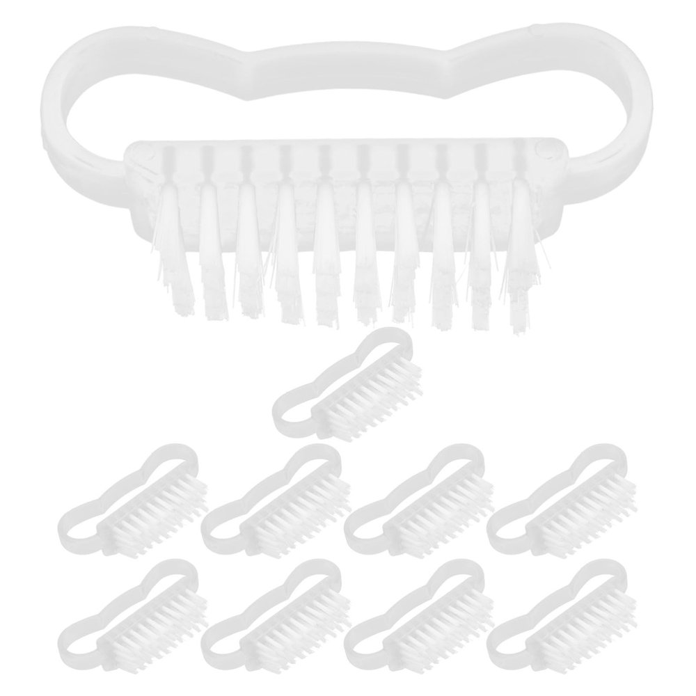 Beaupretty 10Pcs Nail Brushes Handle Grip Nail Brush Nail Scrub Brush Fingernail Brush for Toes and Nails