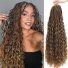 Goddess Bohemian Box Braids Crochet Hair 7 Packs 24 Inch Boho Crochet Braids for Black Women Pre Looped Braiding Hair with Curly Ends, M33/30/27 view 1