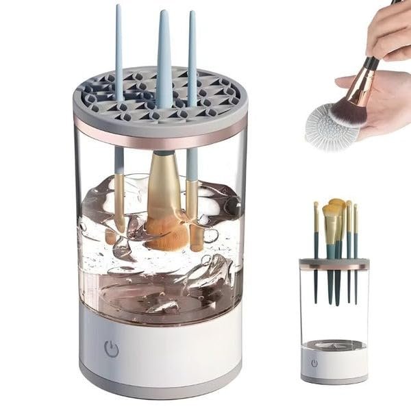Electric Makeup Brush Cleaner-Portable Compact Design for Travel Home Use - Professional Makeup Brush Cleaning Machine-for Makeup Lovers & Professionals