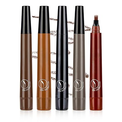 3D Magic Microblading Eyebrow Pencil, 2024 Upgraded, 4 Tip Waterproof, Fine Stroke, Long-Lasting, Black, 2PCS (4pcs Colorful)