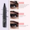 3D Magic Microblading Eyebrow Pencil, 2024 Upgraded, 4 Tip Waterproof, Fine Stroke, Long-Lasting, Black, 2PCS (4pcs Colorful) view 2