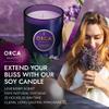 Orca Beauty 8-Pcs Shower Steamers Aromatherapy & Scented Candle - Birthday Self Care Relaxation Gifts for Women, Pampering Shower Bombs Aromatherapy, Spa Day Essentials, Christmas Purple Gift Bundle view 4