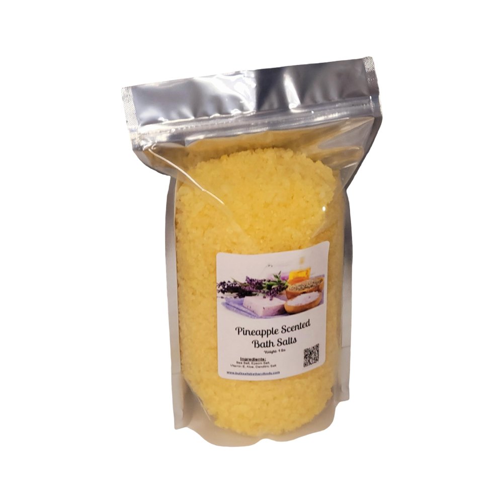 Bath Salts | 20lbs Bag/Box (320oz) | Pineapple Scent | Bathing | Body Care | Beauty | Relaxation | Spa