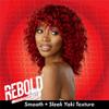 Sensationnel Rebold curly weave - deep curl human hair smooth, sleek soft texture hair for weaving and sew in styles - 1 pack (18 inch, 1B OFFBLACK) view 2