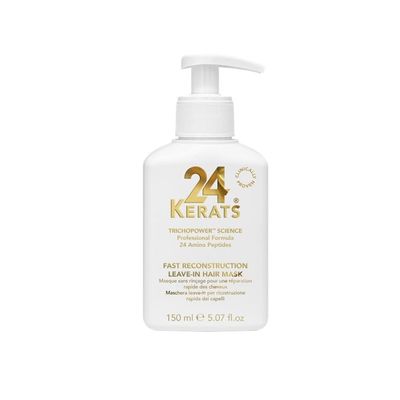 24 KERATS Professional Keratin Hair Mask | pH 4.0-5.0 | Strengthens & Seals Cuticles | Trichopower Formula for Restorative Care | No-Rinse Treatment for All Hair Types | 1 oz