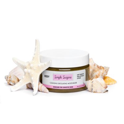 Simple Sugars Soothe and Smooth Sun Body - Natural Post-Sun Exposure Care Safe for Sensitive Skin, Eczema, Psoriasis, Dry Skin, KP