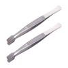 2 Pieces/set Stamp Tweezers Philately Stamps Collector Tools Philately Tweezers Eyebrow Forceps Brazing Tweezers 10.5cm view 1
