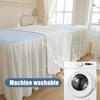 LDLCYCN Massage Table Skirt Cooling Beauty Therapy Mattress Cover with Hole Spa Mattress Cover French Skirt Dust-Proof Massage Bed Sheet Ice Bean Fabric Beauty Bed Skirt,White,70x185cm/R view 3