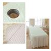 LDLCYCN Massage Table Skirt Cooling Beauty Therapy Mattress Cover with Hole Spa Mattress Cover French Skirt Dust-Proof Massage Bed Sheet Ice Bean Fabric Beauty Bed Skirt,Green,60x180cm/R view 2