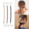 10pcs Hair Hooks Double Hook Hair Bands Elastic Ponytail Holder Headwear Stylish Women Hairband Accessories view 2