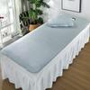 Massage Bed Cover Cooling Spa Massage Treatment Pad Ice Silk Lash Bed Mattress Topper with Face Hole and Elastic Bands for Body Physiotherapy Massage,B,185 * 70cm(without hole) view 1