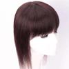 12x12cm Hand Tied Long Human Hair for Woman Straight Bangs for Hair Loss One Piece Three Clips Clip In Hair Toppers (Dark brown,14inch) view 3