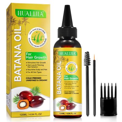 120ml Batana Oil for Hair Growth, Raw Batana Oil Dr Sebi from Honduras Promotes Hair thickness, Unrefined & Natural Batana Hair Oil Prevent Hair Loss, Eliminates Split Ends, 4.04 FL. OZ