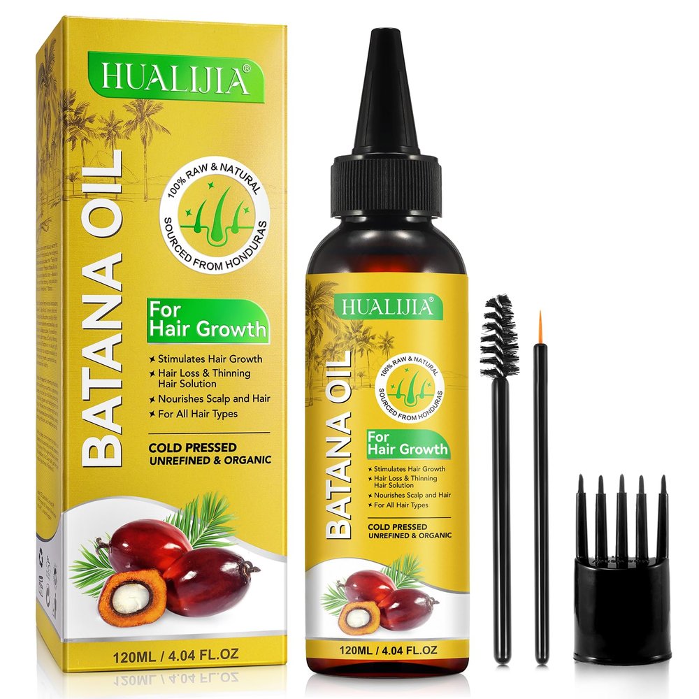 120ml Batana Oil for Hair Growth, Raw Batana Oil Dr Sebi from Honduras Promotes Hair thickness, Unrefined & Natural Batana Hair Oil Prevent Hair Loss, Eliminates Split Ends, 4.04 FL. OZ