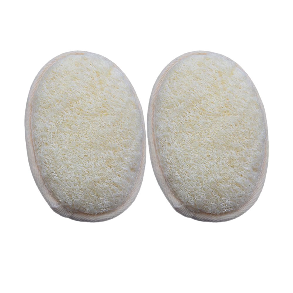 2-Pack Exfoliating Body Scrubber Loofah Sponge,Loofah Sponge Exfoliating Body Scrubber - Natural Luffa & Terry Cloth, Body Scrubbers for Men and Women,Perfect for Bath Spa and Shower