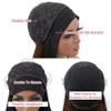 TNICE Headband Wig Human Hair Straight Chocolate Brown Headband Wigs for Black Women Glueless None Lace Front Human Hair Headband Wigs Brazilian Virgin Hair Machine Made Wigs 150% Density (16 Inch) view 3