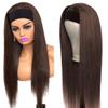 TNICE Headband Wig Human Hair Straight Chocolate Brown Headband Wigs for Black Women Glueless None Lace Front Human Hair Headband Wigs Brazilian Virgin Hair Machine Made Wigs 150% Density (16 Inch) view 4