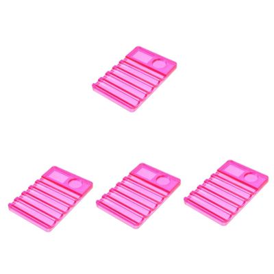 Ipetboom 4pcs Nail Art Palette Brush Holder Slot Pen Rest Gel Manicure Tool Storage