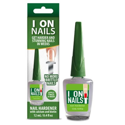 I On Nails Hardener with Calcium Biotin, Longer, Stronger, No More Brittle Nails Base Coat