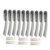 NOLITOY 2sets Portable Eyebrow Trimmer Foldable Stainless Steel with Replaceable Blades Eyebrow Makeup Tool Kit for Travel and Precision Grooming view 3
