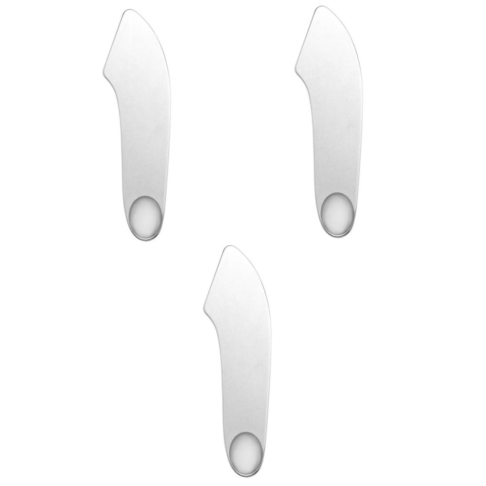FRCOLOR 3pcs Cosmetic Sptula Tool Beauty Makeup Spatula Stainless Steel Pigment Mix Spatula