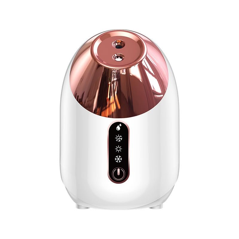michuangkeji Cold and hot dual jet face steam machine face water replenishing cleaning spray large capacity hot jet face steam machine, White/Rose Red