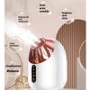 michuangkeji Cold and hot dual jet face steam machine face water replenishing cleaning spray large capacity hot jet face steam machine, White/Rose Red view 3