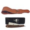 G.B.S Straight Razor Leather Strop Sharpening Strap 2.5" X 23.5" Grain Cowhide- Dual Straps Swivel for Sharpening Razor, Knifes with Wood Handle Straight Edge Razor view 1