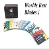 G.B.S Double Edge Razor Blade Sample Pack, Variety of 16 Safety Blades includes Long Handle Classic Double Edge Safety Razor - Butterfly view 3