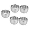 NOLITOY 5pcs Household Shaving Bowl Stainless Steel Dual-layer Shaving Mug for Men Capacity for Barbershops and Salons and Practical Supply view 1