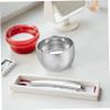 NOLITOY 5pcs Household Shaving Bowl Stainless Steel Dual-layer Shaving Mug for Men Capacity for Barbershops and Salons and Practical Supply view 4