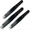 Beauty Power Ultra-Precision Professional Slant Tweezers for Women Facial Hair - German Stainless Steel, Lightweight Black Tweezers for Women & Men, Ideal for Eyebrow & Facial Grooming (3 Matte Black) view 1