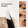 Beauty Power Ultra-Precision Professional Slant Tweezers for Women Facial Hair - German Stainless Steel, Lightweight Black Tweezers for Women & Men, Ideal for Eyebrow & Facial Grooming (3 Matte Black) view 2