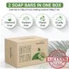 2 PCS Bitter Melon Moringa with Natural Tea Tree Oil Soap Bar for Back Acne, Anti Bacterial Momordica Charantia Body Soap, Anti-Acne, Herbal Cleansing with Melaleuca Quinquenervia Oil view 4