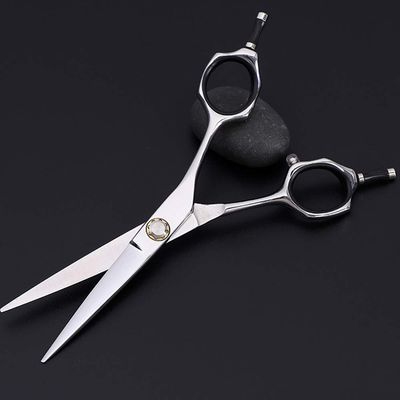 5.5 Inch Japanese 440c Stainless Steel Silver Professional Barber Hair Cutting Scissors and Salon Thinning Texturing Scissors for Barber Shop