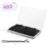 400Pcs Bobby Pins Black, Premium Curved Bobby Pin Brown Blonde Hair Secure-Hold & Pain-Free, 2-Inch Non-Sliding Black Bobby Pins, Invisble Wave Hair Pins for Women Girl Child for Various Hair Styles view 3