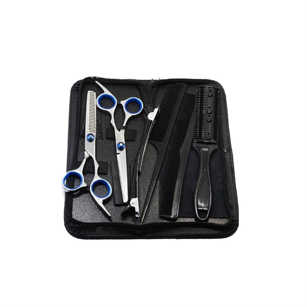 Barber Bag Hair Cutting Scissors and Thinning Shears Set Professional Haircut Scissors Kit Indoor Hairdressing Set with Comb Clip Cape and