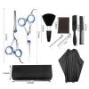 Barber Bag Hair Cutting Scissors and Thinning Shears Set Professional Haircut Scissors Kit Indoor Hairdressing Set with Comb Clip Cape and view 2