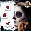 Black White Red Face Paint, 3 Colors Body and Face Painting, Face Body Paint Special Effects Makeup Kit Dress Up Non Toxic Face Painting Kits for Halloween Special Effects SFX Clown Skeleton Cosplay view 4