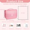 YEMEDA Toiletry Bag Travel Bag with Hanging Hook, Waterproof Capacity Hanging Multifunctional Makeup Bag for Toiletries, Portable Cosmetic Bag Travel Organizer for Women and Men(Pink) view 2
