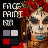 Face Painting Kit - Black, White, Red, Gray Face Paint Crayons for Halloween, Clown Makeup, Cosplay, Costume, SFX Special Effects view 3