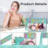 YEMEDA Chenille Letter Clear Zipper Pouch for Travel, Nylon Makeup Letter Bag, PVC Waterproof Cosmetic Bag, Snack Bags for Women Girls, Clear Stuff Bags For Travel(Light Green-Stuff) view 3