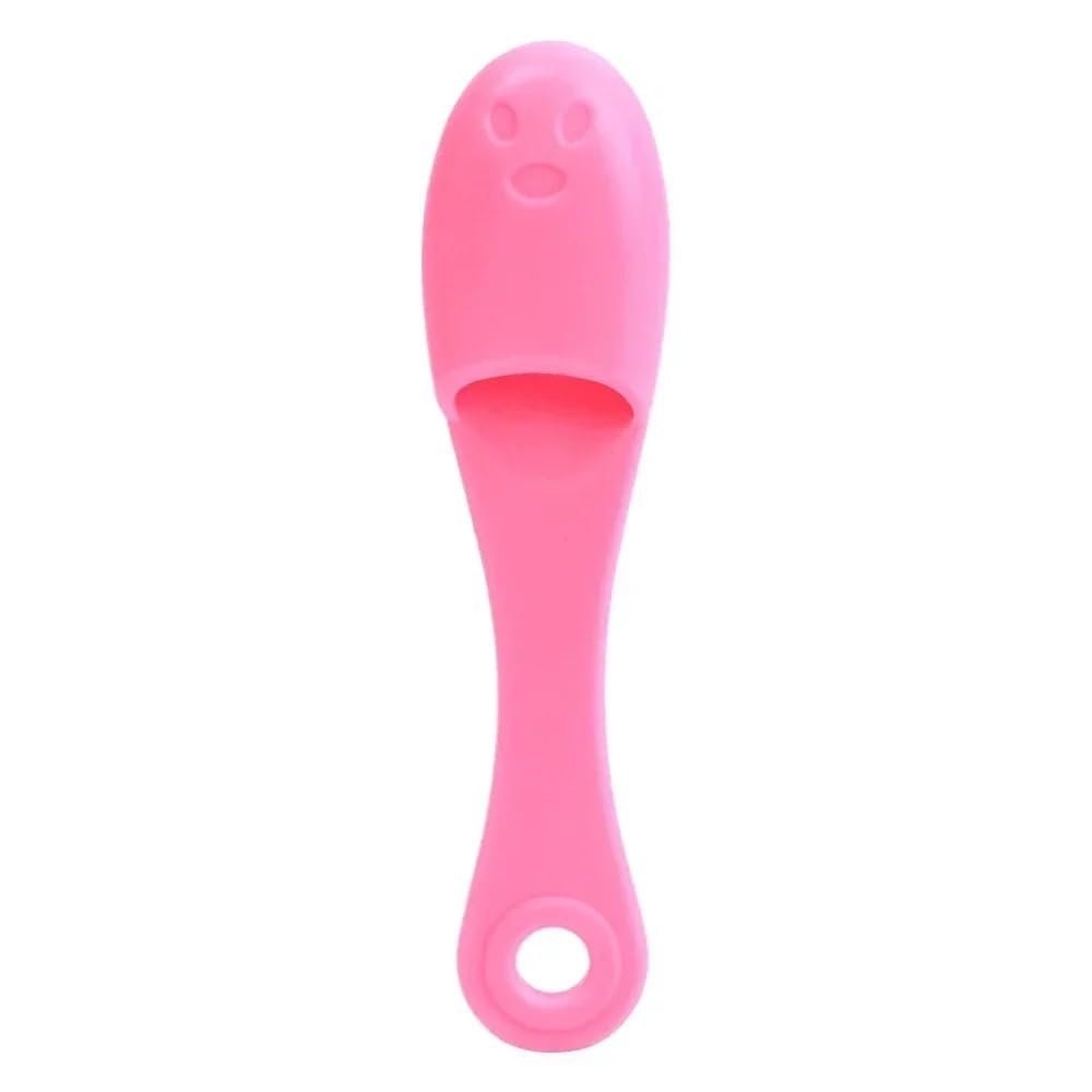 Generic Silicone Finger Brush for Targeted Nose Cleansing, Gentle Exfoliation, Ergonomic Design, Compact 4.1 x 1 inches, Pink