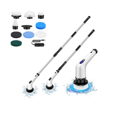 10 in 1 Electric Spin Scrubber Handheld Cleaning Brush Cordless Tool Electric Spin Scrubber Cleaning Brush Power Cordless Scrubbing Brush