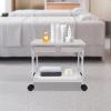 GEYOPMID Salon Trolley Cart, Floor Standing Swivel Beauty Salon Trolley Cart Portable White Salon Cart with Wheels for Foot Rest Pedicure Manicure Funiture Massage Table Salon Supplies view 3